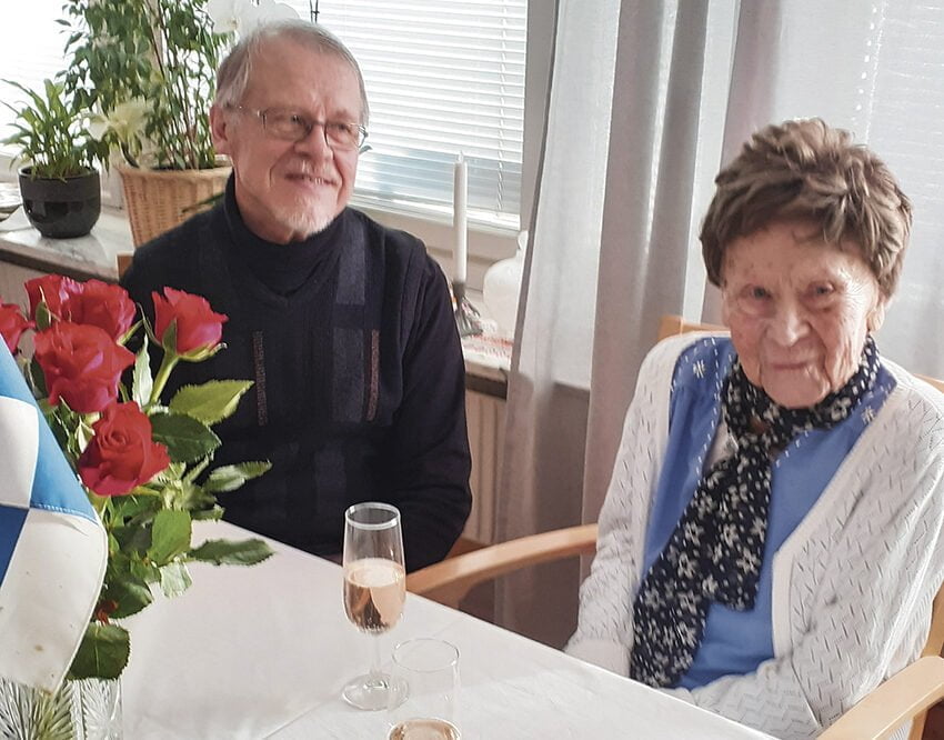 Elisabet Åberg 100-vuotispäivänään 4.2.2023 verkkoon