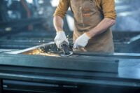 Metal industry worker at factory