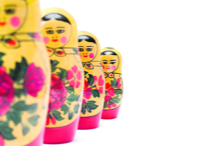 Russian nesting dolls, matryoshkas