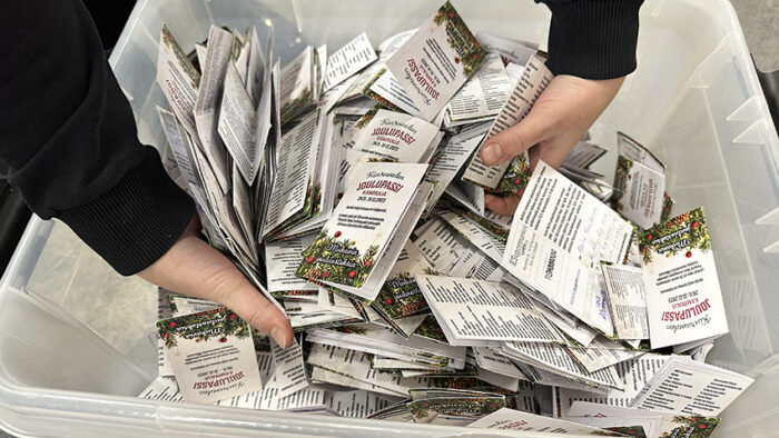 Joulupassikampanjan passit, joita palautui Kiuruvesi-lehteen viime vuoden kampanajassa 2 885 kappaletta.