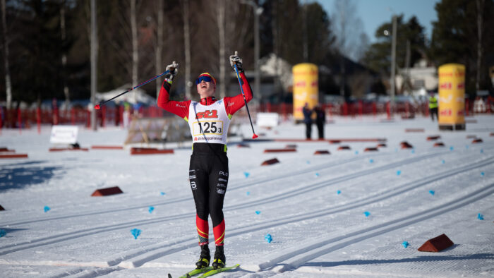 Hiihdon Hopeasompa-finaalit Iiro Säisä P16-viesti Kiuruveden Urheilijat SM-kultaa