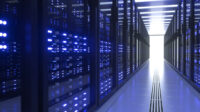 Data Center Computer Racks In Network Security Server Room Cryptocurrency Mining