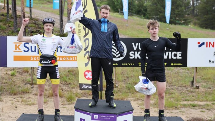Iiro Säisä Kiuruveden Urheilijat M18-sarjan voitto SkiRun Challenge Vuokatti (kuvaaja Touho Häkkinen)