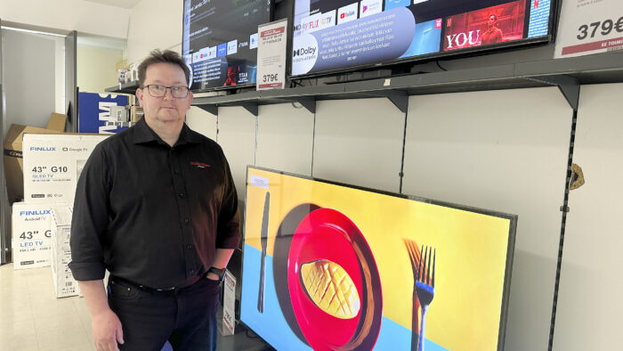 Veikon kone televisiot HD-siirtymä teräväpiirto myyjä Kari Grönqvist_käsitelty