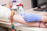 taking a blood sample