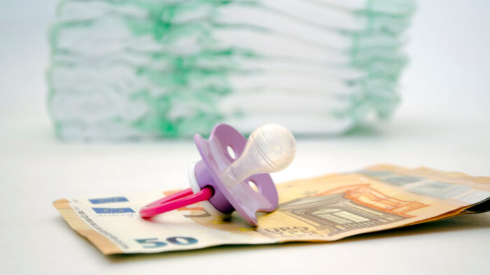 expenses for the maintenance of the baby, pacifier and money clo