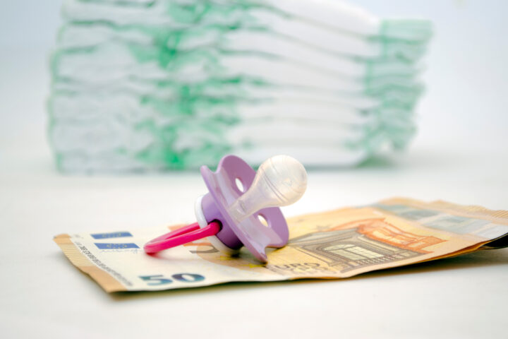 expenses for the maintenance of the baby, pacifier and money clo