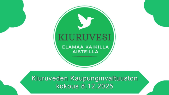 Kiuruveden Valtuuston kokous 8.12.2025 kl 18:00