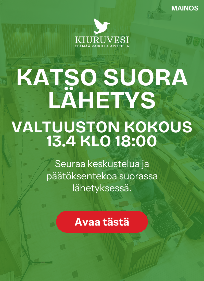 Kiuruvesi valtuustolive 13.4.2026 klo 1800