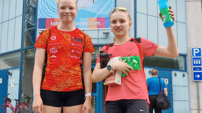 Kiuruveden Urheilijat yleisurheilu Anna Siponen ja Salla Tompuri_nettiin