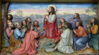 Jesus and Apostles in the Mount of Olives, fresco in the church of Saint Matthew in Stitar, Croatia