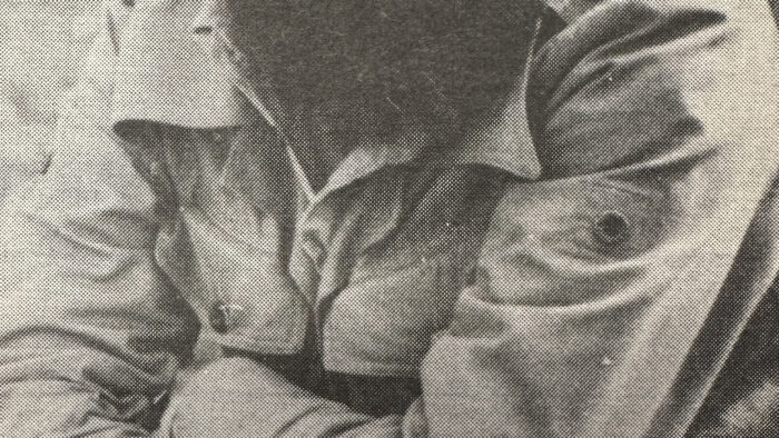 Vanha valokuva Kiuruvesi-lehti vuosi 1976 taiteilija Antero Ruotsalainen