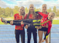 Kiuruveden Urheilijat yleisurheilujuniorit alle 15-vuotiaat tytöt 4x800 metrin SM-viestin kahdeksas sija_nettiin
